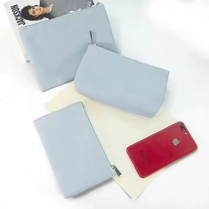 Sacchetti cosmetici di moda PU con cerniera alla moda per il trucco per uso quotidiano e da viaggio - Product Image 5