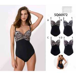 Costume da bagno intero taglie forti con controllo pancia, monokini sexy e coprente per la spiaggia, colori assortiti 42 44 46 48 - Product Image 1