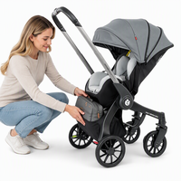 Poussette Bébé Pliable Portable 3-en-1 en Alliage d'Aluminium de Haute Qualité, Capacité de Charge 15kg, pour 6 Mois à 3 Ans, Fournisseur d'Usine, ODM