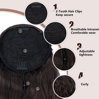 Extensions de cheveux courtes bouclées et volumineuses Yaki à cordon de serrage pour femmes, style européen et américain, modèle GX-PT246