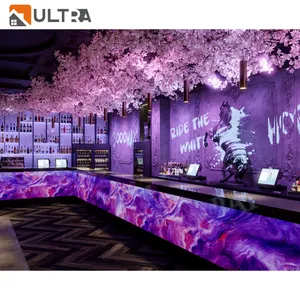 Étagères de bar Ultra LED, bar d'exposition, réception, pub, boîte de nuit, canapé, club, chaises, équipement, décoration de boîte de nuit