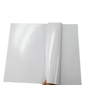 Rollo de vinilo de PVC imprimible al por mayor, material de cartel, rollo de vinilo de impresión eco solvente blanco brillante