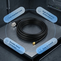 Câble d'extension coaxial RF SMA TNC en alliage d'aluminium de 5 m, faible atténuation, pour GNSS RTK, prêt à l'emploi