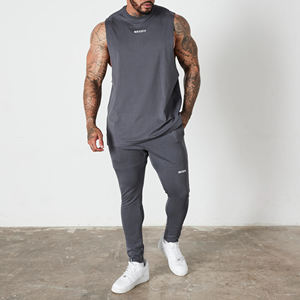 Pantaloni sportivi classici da <span class=keywords><strong>uomo</strong></span> <span class=keywords><strong>grigi</strong></span> pantaloni sportivi da ginnastica con Logo personalizzato pantaloni da <span class=keywords><strong>Jogger</strong></span> da ginnastica - Product Image 5