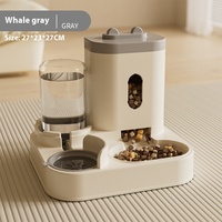 Distributeur automatique de nourriture pour chat et chien 2-en-1 écologique, nouveau bol pour animaux de compagnie en plastique solide, grande capacité avec distributeur d'eau