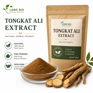 ผงสกัดรากตองกัตอาลี LongBio <span class=keywords><strong>Eurycoma</strong></span> <span class=keywords><strong>Longifolia</strong></span> 1% Eurycomanone เกรดอาหาร 100:1 ผลิตภัณฑ์ OEM แบบขายส่ง รับผลิตฉลากสินค้าส่วนตัว - Product Image 1