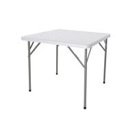 Table pliante en plastique pour l'extérieur, jardin, carré, portable, pour café, dîner, bar, restaurant, camping, pique-nique