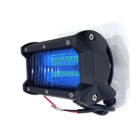 5 pulgadas 72W pantalla azul de doble fila LED Barra de luz de trabajo conducción todoterreno para UTV ATV camión barco Auto Exterior Luz De Trabajo Led