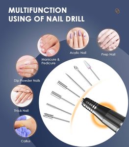 Perceuse à ongles électrique professionnelle, 40 vitesses réglables, pour le retrait, le limage et le polissage des ongles - Product Image 2