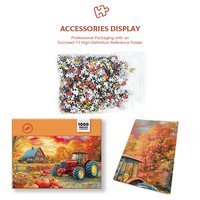 Herausforderndes 1000-Teile Graues Karton-Bauernhof-Puzzle 70x50cm EN71-Zertifiziertes Lernspielzeug für Erwachsene & Kinder Geschenk