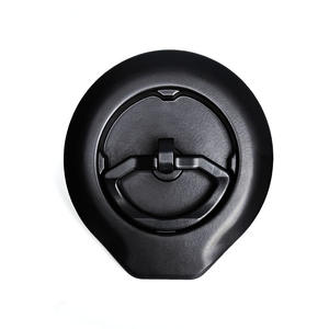 Poignée en D sans clé noire, anneau de tirage encastré, loquet robuste, boîte à outils de camion, alliage de zinc, anneau en D pliable, serrure - Product Image 1