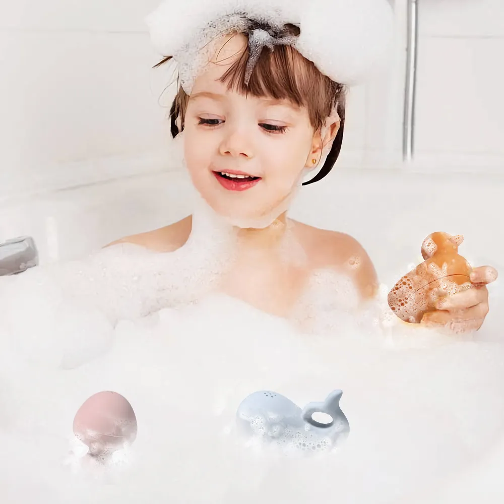 Baignoires Silicone Bébé Animal Bain Jouets Ensemble Pulvérisation D'eau Infantile Enfants Eau Bain Jouet Douche pour Bébé