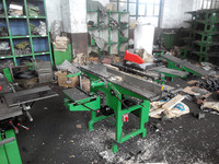 Raboteuse à banc multifonction quatre-en-un pour le travail du bois, table coulissante, puissance 2,2 kW, largeur de rabotage max. 400 mm, 380 V, garantie 1 an