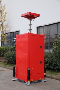 Tour d'éclairage de sécurité portable en acier de 750 kg, alimentée en courant continu/alternatif, étanche IP65, pour caméras, facile à démonter - Product Image 2