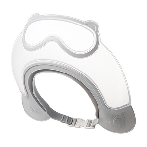 Gorro de baño para bebé con gafas protectoras, gorro de ducha impermeable ajustable para niños, color azul - Product Image 5