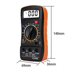Multímetro Digital XL830L 69x36x140mm 3 Dígitos 600V 10A Medición de Voltaje CA/CC, Corriente y Resistencia - Product Image 1
