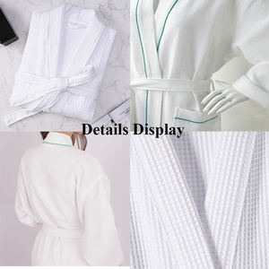 Di alta qualità in cotone 100% Hotel Waffle personalizzato Logo abito <span class=keywords><strong>da</strong></span> notte per <span class=keywords><strong>uomo</strong></span> donna bianco traspirante abito <span class=keywords><strong>da</strong></span> notte <span class=keywords><strong>da</strong></span> <span class=keywords><strong>uomo</strong></span> - Product Image 6
