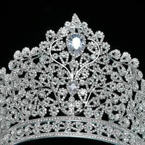 Couronne de <span class=keywords><strong>mariage</strong></span> de luxe, diadème exquis pour <span class=keywords><strong>mariage</strong></span>, bijoux de <span class=keywords><strong>cheveux</strong></span> en zircon, diadème pour princesse pour anniversaire - Product Image 2