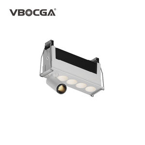 3 Heads 5 Heads Modern <strong>Aluminum</strong> Recessed Black White 3500K Warm White LED Linear Spotlight 6W Anti-glare Home LED <strong>Grille</strong> <strong>Lights</strong> - Product Image 6