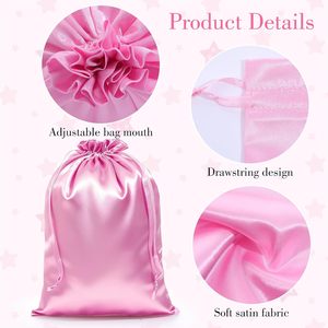 Bolsa de Satén de Seda Personalizada con Logotipo para Regalo, Funda Protectora para Ropa, Bolsa de Almacenamiento Reutilizable con Cordón, Impresión Serigráfica para Viajes - Product Image 2