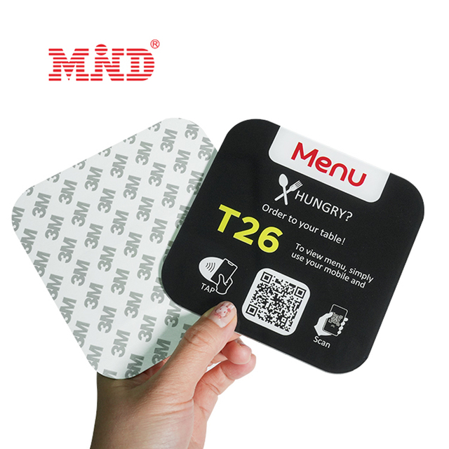 13.56MHz NFC Plate RFID Card QR Code Scan Social Medial NFC Acrylic Tag Plaque Plate