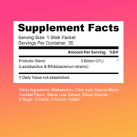 Aeglewell Poudre Probiotique pour Femmes 5 Milliards de UFC Saveur Mojito 30 Sachets Canneberge 0 Sucre 0 Alcool Soutien Santé Intestinale Féminine