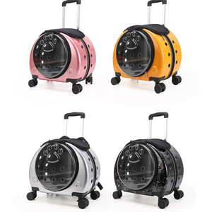 Cápsula Espacial Transparente de Acrílico, Transportín para Mascotas (Perros y Gatos) de Gran Capacidad, Portátil, Transpirable, con Ruedas, para Viajes al Aire Libre - Product Image 4