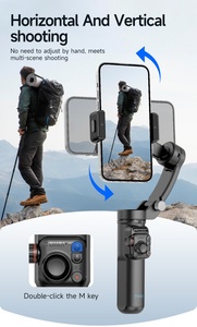 Smartphone tarzı <span class=keywords><strong>3</strong></span> eksen kablosuz cep telefonu için Gimbal sabitleyici M02 Tokqi fabrika el telefon tripodu ile katlanabilir tasarım - Product Image 3