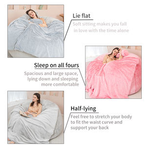 IStapromo Gifts <strong>Faux</strong> <strong>Fur</strong> Bean Bag Chair Giant Bean Bag Fabric Furniture Bean Bag 7ft Indoor Large <strong>Beanbag</strong> - Product Image 2