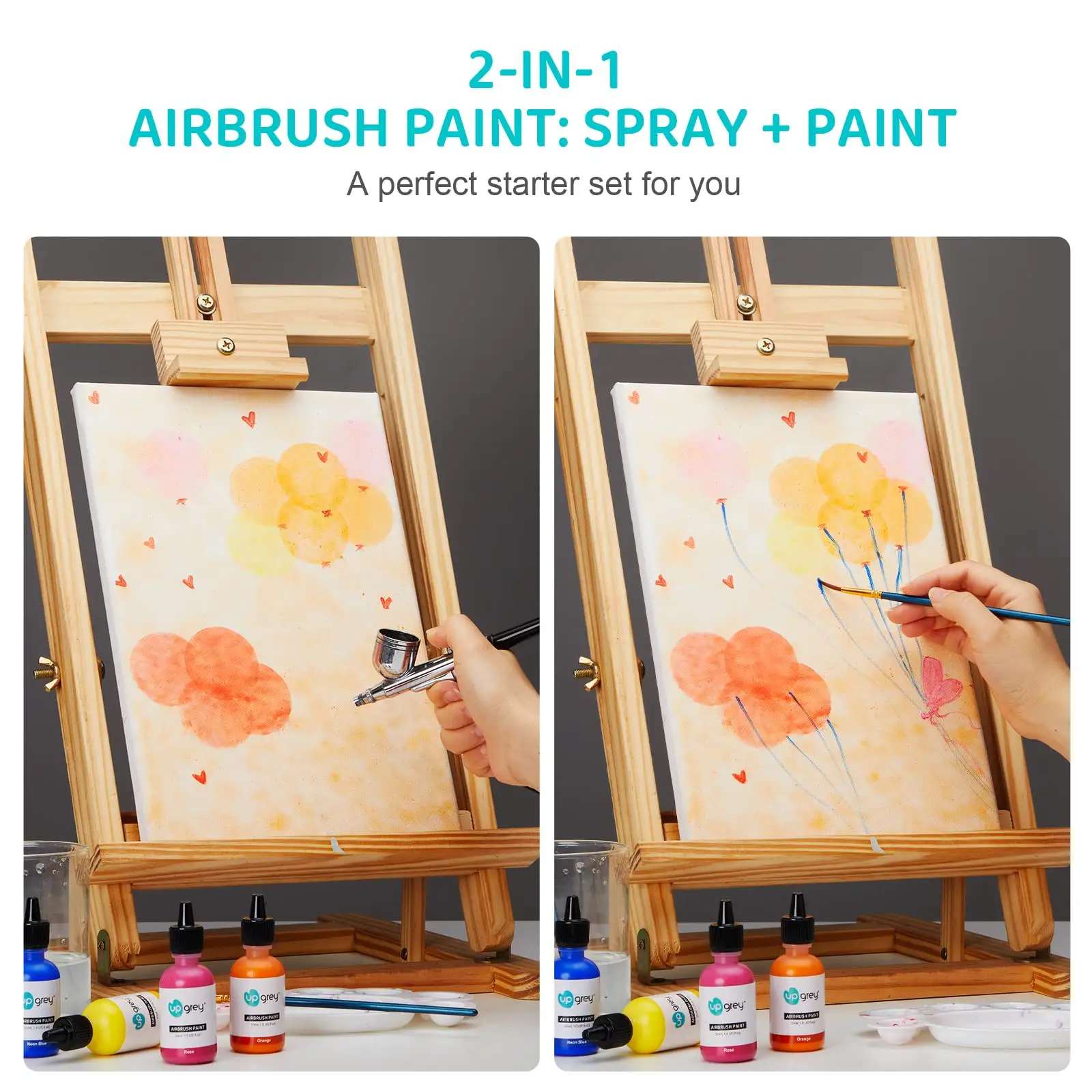 DIY Painting Customize Logo 24 Colors Non Toxic Water-based Acrylic Spray Paint For Airbrush Gun Painting