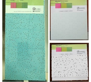 Deflector de techo acústico decorativo ligero de suministro de fábrica, azulejos <span class=keywords><strong>Armstrong</strong></span> absorbentes de sonido, Forma cuadrada, función impermeable - Product Image 5