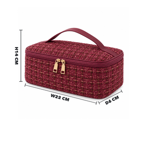 ODM OEM customization BSCI Vintage Zipper Makeup Bag Lightweight Travel <b>Cosmetic</b> Bag Women <b>Storage</b> Bag - Product Image 1