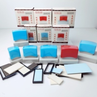 Stempel Flash SK Logo Kustom Busa Lapis Ganda Persegi Panjang 80x50mm 60x30mm Bulat Kotak untuk Kantor Profesional