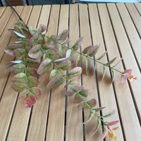 Dekorasi Rumah Ruang Tamu Daun Eucalyptus Buatan 3 Cabang untuk Dekorasi Lorong Pernikahan Sentuhan Realistis Eucalyptus