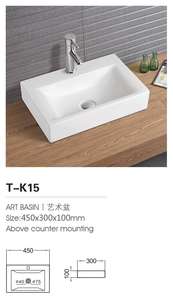 Rubinetto a leva TOPTGO T-K146 moderno rettangolare in ceramica per lavabo, installazione a montaggio superiore, facile da pulire, <span class=keywords><strong>dimensioni</strong></span> 30-35 cm - Product Image 6