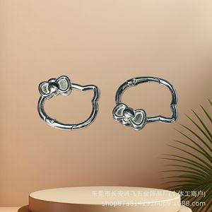 Porte-clés en alliage de zinc avec boucle à ressort en forme de tête de chat pour la fabrication de bracelets, accessoires de bijoux DIY - Product Image 4