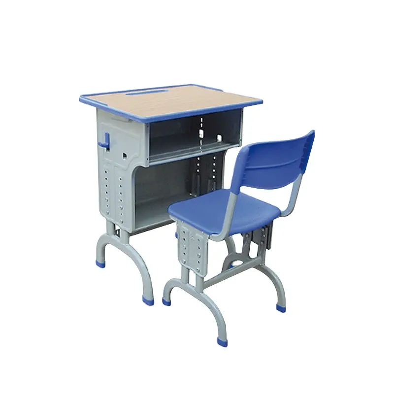 Meja dua dek dan kursi, furnitur sekolah tinggi dapat disesuaikan dengan kualitas tinggi
