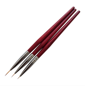 Wholesale 3pcs Set White Wood Handle Nail Art Detail Brush Drawing <b>Pen</b> Nylon Hair Liner Painting Salon Manicure Nail Brush - Product Image 1