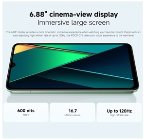 Para Poco C75, Octa-Core, 8GB RAM, 256GB ROM, Pantalla LCD HD de 6.5 Pulgadas, 120Hz, Android <span class=keywords><strong>12</strong></span>, Doble SIM, LTE, GPS, Huella Dactilar, Reconocimiento Facial - Product Image 4
