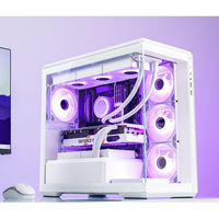 Jonsbo D301 Seaview No Column Cool Style ATX Mid Tower Desktop Back Computer Chassis Full Side Transparent Fish Tank 360 Plug-In