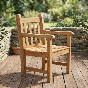 Fauteuil de salle à manger moderne en bois massif, écologique, imperméable et stable pour appartement, école, patio, maison, jardin, parc, villa - Product Image 3