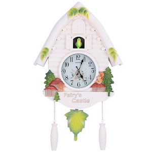 Fairy's Castle Cuckoo <b>Wall</b> <b>Clock</b> Analog Battery Powered With Pendulum For Living Room <b>Bedroom</b> - Product Image 3