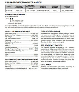 Convertitore Step-down Sincrono Originale SGM61230XTN6G/<span class=keywords><strong>TR</strong></span> con Stampa Serigrafica CE9, Confezione SOT23-6 - Product Image 3
