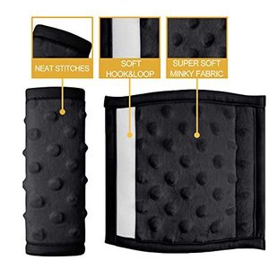 Almofadas Dobráveis de Poliéster Minky com Bolinhas para Ombro e Cinto de Carrinho/Cadeira de Carro - Product Image 4