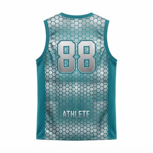 Camisetas de Baloncesto para Hombre Adulto - 100% Poliéster Sublimado, Bordado 3D, Impresión Personalizada con Nombres de Equipos y Logotipo, Cuello Redondo, Sin Mangas - Product Image 5