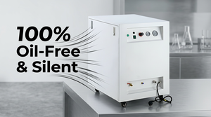 เครื่องอัดอากาศแบบไร้น้ำมัน เงียบพิเศษ 1100W 8-120 ลิตร เครื่องอัดอากาศเสียงเบา สำหรับเครื่องช่วยหายใจทางการแพทย์และเครื่องผลิตออกซิเจน พร้อมใบรับรอง CE - Product Image 4