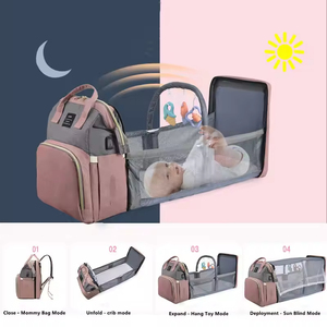 Di lusso multifunzionale pieghevole impermeabile borsa per pannolini zaino ad alta capacità borse per pannolini per neonati <span class=keywords><strong>e</strong></span> mamme per uso esterno - Product Image 3