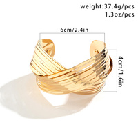 Haute qualité Goth croix large ouvert manchette bracelet pour femmes déclaration métal lourd bras Bracelet Pulseras Grunge bijoux Steampunk hommes