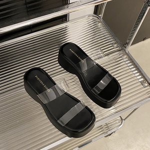 Pantuflas de Moda 2025, Talla Grande, Suela Gruesa, Diseño Recto, para Uso Casual de Verano, para Mujer - Product Image 3