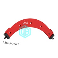 QINBU Ensemble de gabarits de fraisage à rayon de 5 pièces en aluminium pour coins intérieurs/extérieurs, outil de chanfreinage pour bordure de panneau à grand arc